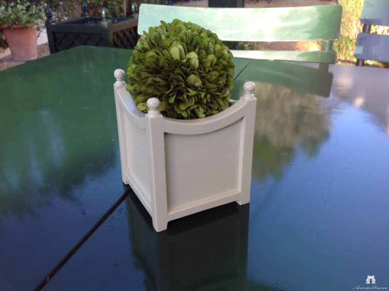 Wood Curved T4 Tabletop Planter Box Accents of France