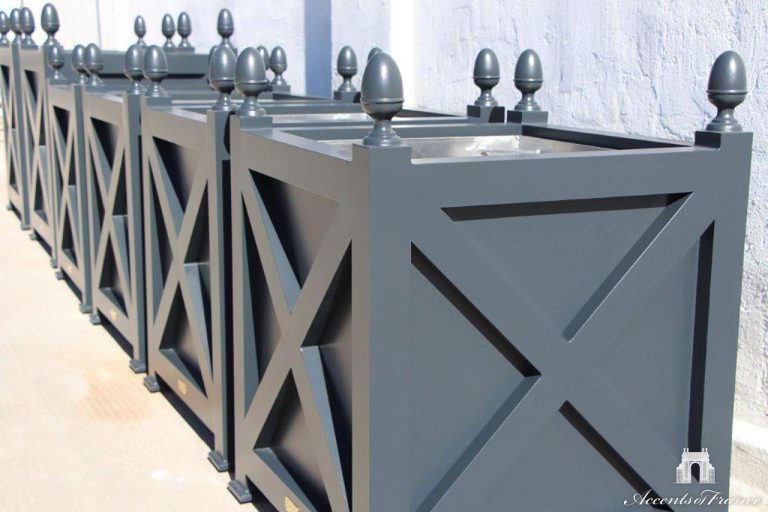 Aluminum Versailles Cross Planter Box Accents of France
